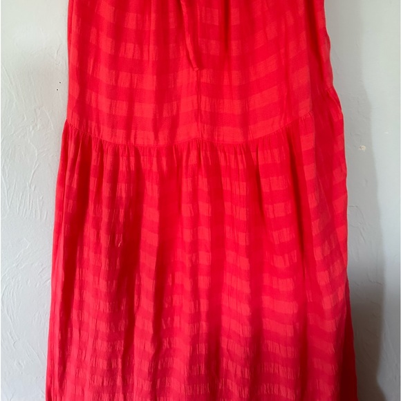 ❤️ NWT Old Navy Women's Tiered Tie-Front Maxi Swing Sundress Dress Red Lory SZ L - Picture 15 of 16